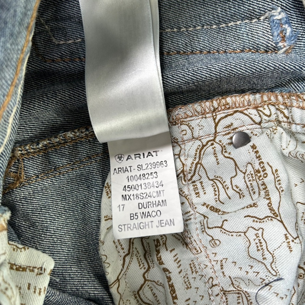 Ariat B5 Waco Slim Straight Leg Jeans Womens 16 Dark‎ Wash Denim Pants 10048253 - Picture 10 of 15